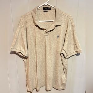 XXL Men’s Polo by Ralph Lauren Custom Slim Fit Polo Oatmeal